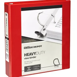 Office Depot® Heavy-Duty View 3-Ring Binder, 1 1/2