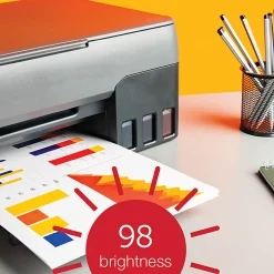 Office Depot® Inkjet And Laser Paper, 1 Ream, White, Letter Size (8 1/2" x 11"), Ream Of 500 Sheets, 28 Lb, 98 Brightness
