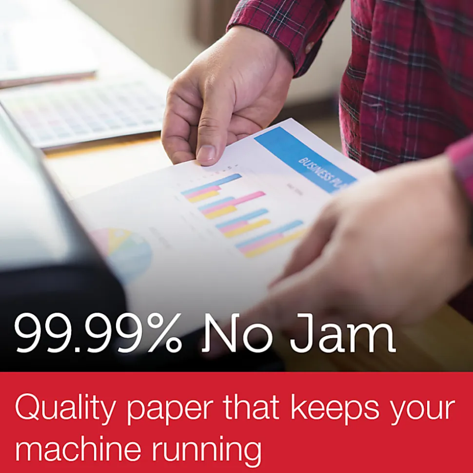 Office Depot® Inkjet And Laser Paper, 1 Ream, White, Letter Size (8 1/2" x 11"), Ream Of 500 Sheets, 28 Lb, 98 Brightness