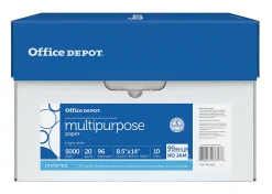 Office Depot® Multi-Use Printer & Copy Paper, 10 Reams, White, Legal (8.5