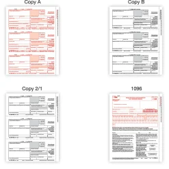 Office DepotĀ® 1099-NEC Laser Tax Forms, 4-Part, 2-Up, 8-1/2" x 11", Pack Of 50 Form Sets