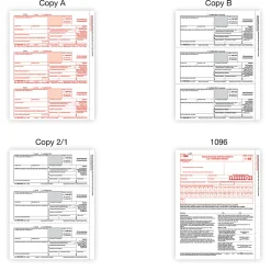 Office Depot® 1099-NEC Laser Tax Forms And Envelopes, 4-Part, 3-Up, 8-1/2