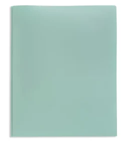 Office DepotĀ® 2-Pocket School-Grade Poly Folder With Prongs, Letter Size, Light Green