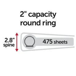 Office Depot® 3-Ring Durable View Binder, 2