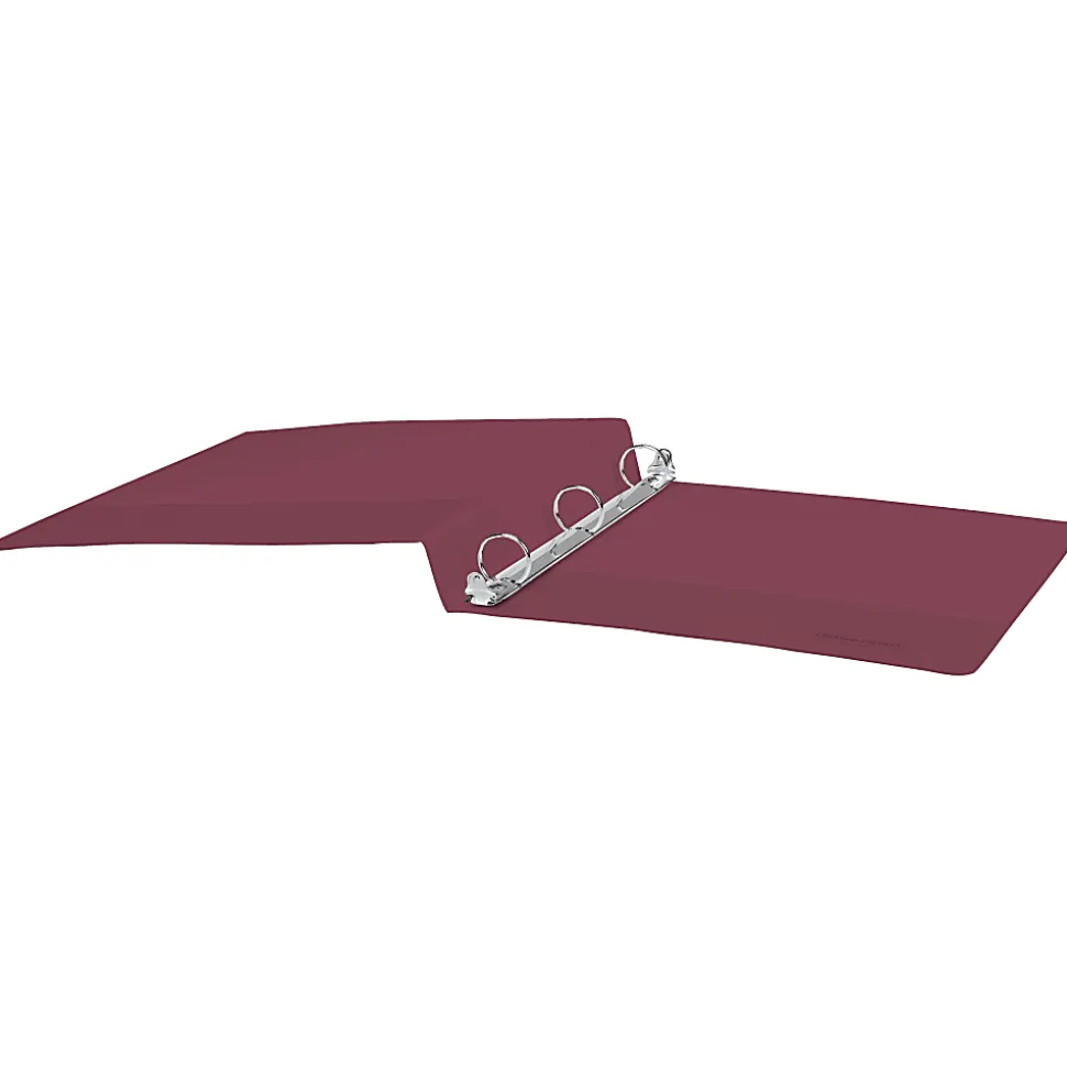 Office Depot® 3-Ring Durable View Binder, 1" Round Ring, Berry Plum
