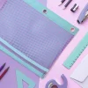 Office Depot® 3-Ring Mesh Pencil Pouch, 8" x 10-1/4", Lilac