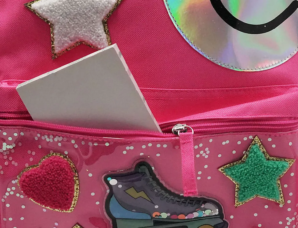 Office Depot® School Backpack And Lunch Box Set, Pink Roller Skate