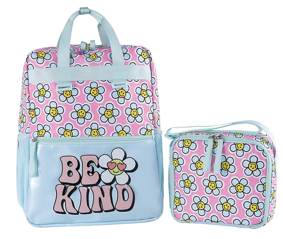 Office Depot® School Backpack And Lunch Box Set, Smiley