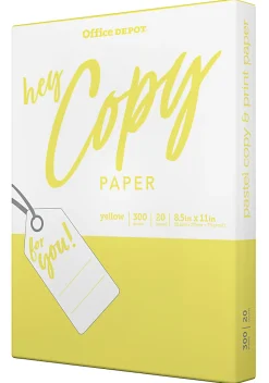 Office Depot® School Color Copy Paper, Yellow, Letter (8.5" x 11"), 300 Sheets Per Pack, 20 Lb