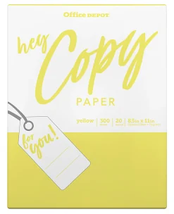 Office Depot® School Color Copy Paper, Yellow, Letter (8.5
