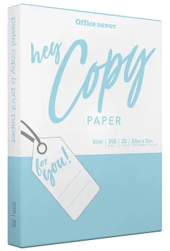 Office Depot® School Color Copy Paper, Blue, Letter (8.5" x 11"), 300 Sheets Per Pack, 20 Lb