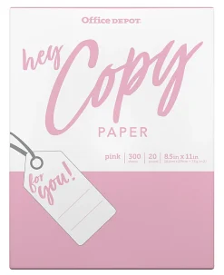 Office Depot® School Color Copy Paper, Pink, Letter (8.5