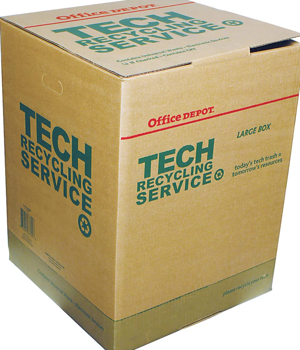 Office Depot Tech Recycling Box, Large, 24"H x 18"W x 18"D