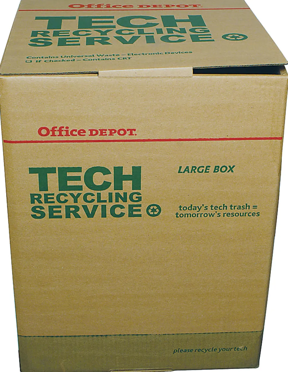 Office Depot Tech Recycling Box, Large, 24"H x 18"W x 18"D