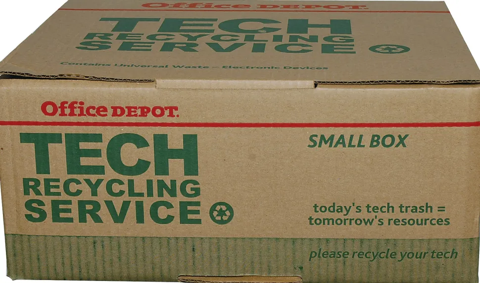 Office Depot Tech Recycling Box, Small, 8"H x 18"W x 15"D