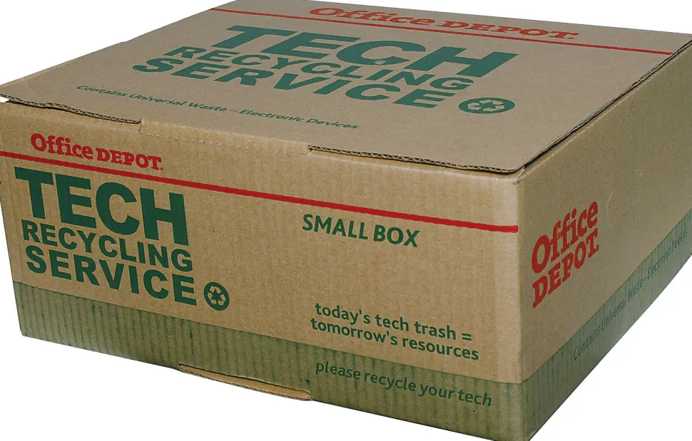 Office Depot Tech Recycling Box, Small, 8"H x 18"W x 15"D