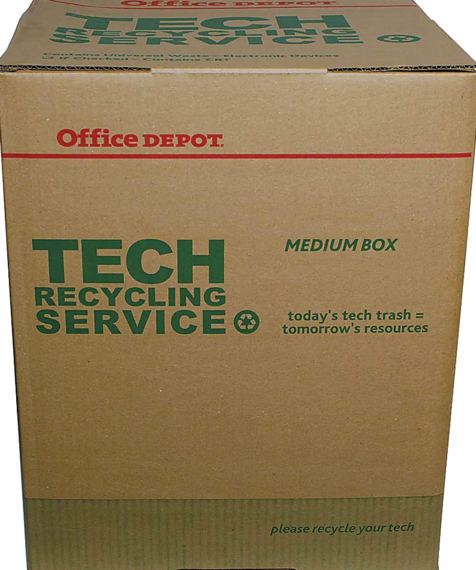Office Depot Tech Recycling Box, Medium, 20"H x 16"W x 16"D