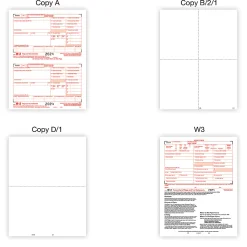 Office Depot® W-2/1099 Laser Form Sets With Envelopes And Software, 6-Part/4-Part, 8-1/2