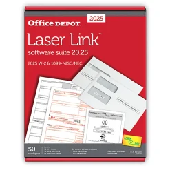 Office Depot® W-2/1099 Laser Form Sets With Envelopes And Software, 6-Part/4-Part, 8-1/2
