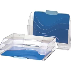 Officemate 22904 Desktop Paper File Organizer, 3-Tier, Clear - 3 Compartment(s) - 3 Tier(s) - 11.25"x13"x 3.63" Depth - Desktop - Clear - Plastic