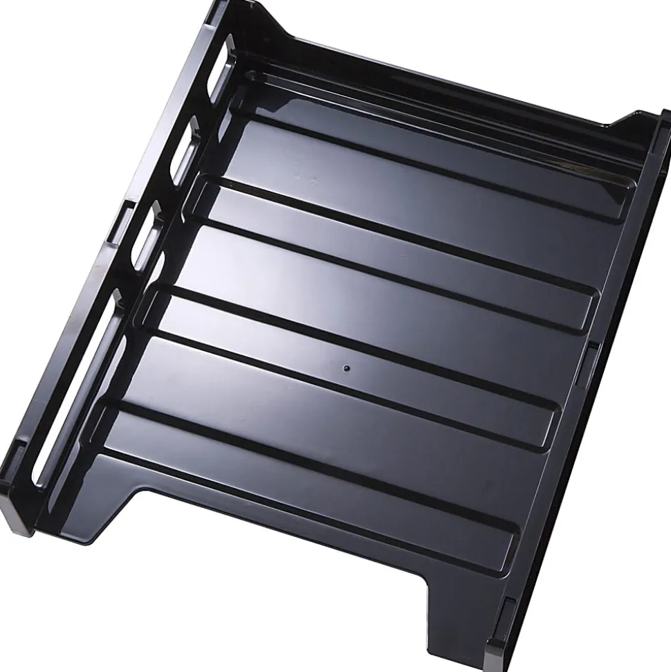 Officemate® Front Load Letter Tray, 10 1/2"H x 12 1/2"W x 2 7/8"D, Black
