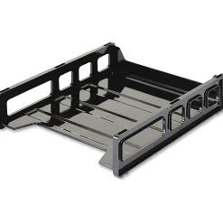 Officemate® Front Load Letter Tray, 10 1/2"H x 12 1/2"W x 2 7/8"D, Black