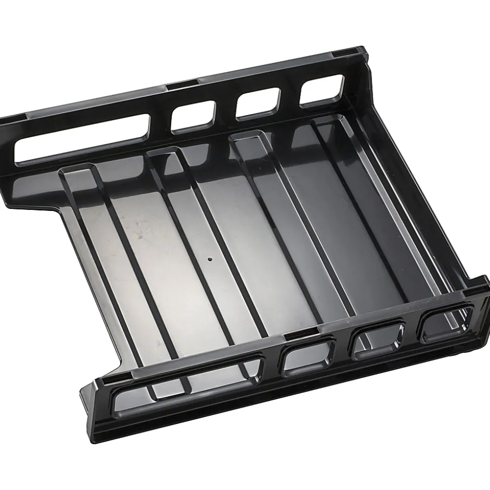 Officemate® Front Load Letter Tray, 10 1/2"H x 12 1/2"W x 2 7/8"D, Black