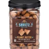 Office Snax Peanut Butter Filled Pretzels - Resealable Tub - Peanut Butter - 1.50 lb - 1 Each