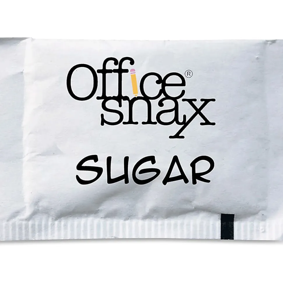 Office Snax Sugar Packs, 2.8 Oz, Carton Of 1,200