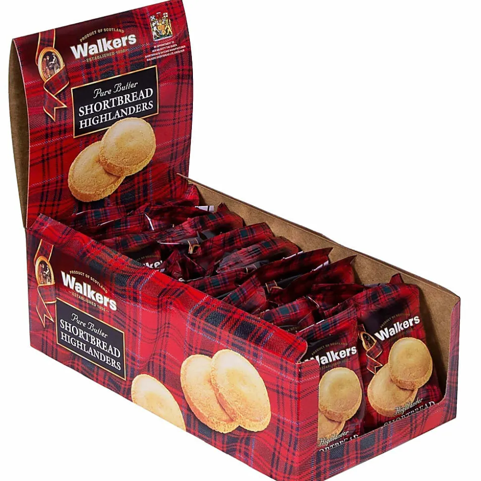 Office Snax Walker's Cookies Shortbread Highlanders Cookies, Box Of 18