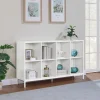 Office Star Ace 34”H 8-Cube Storage Bookcase, White