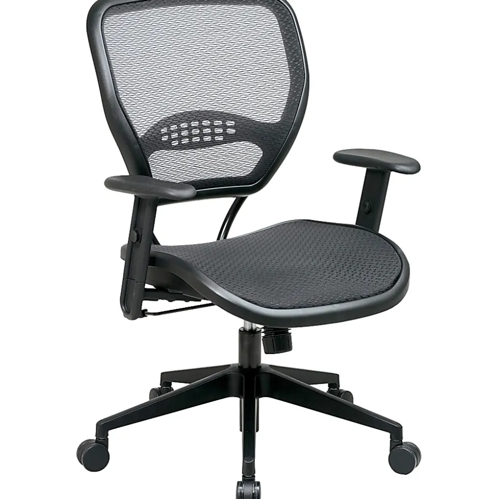 Office Star™ Air Grid™ Deluxe Task Chair, Black