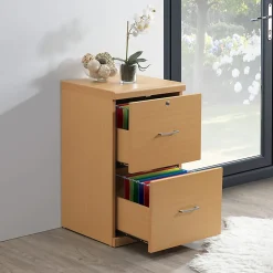 Office Starâ„¢ Alpine 17"D Vertical 2-Drawer File Cabinet With Lockdowelâ„¢ Fastening System, Natural