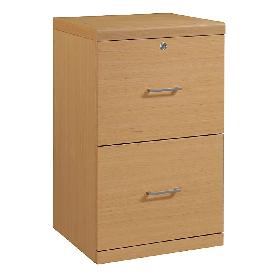 Office Star™ Alpine 17"D Vertical 2-Drawer File Cabinet With Lockdowel™ Fastening System, Natural
