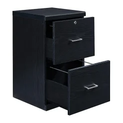 Office Starâ„¢ Alpine 17"D Vertical 2-Drawer File Cabinet With Lockdowelâ„¢ Fastening System, Black