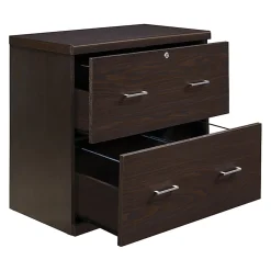 Office Starâ„¢ Alpine 30"W x 17"D Lateral 2-Drawer File Cabinet With Lockdowelâ„¢ Fastening System, Espresso