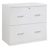 Office Star™ Alpine 30"W x 17"D Lateral 2-Drawer File Cabinet With Lockdowel™ Fastening System, White