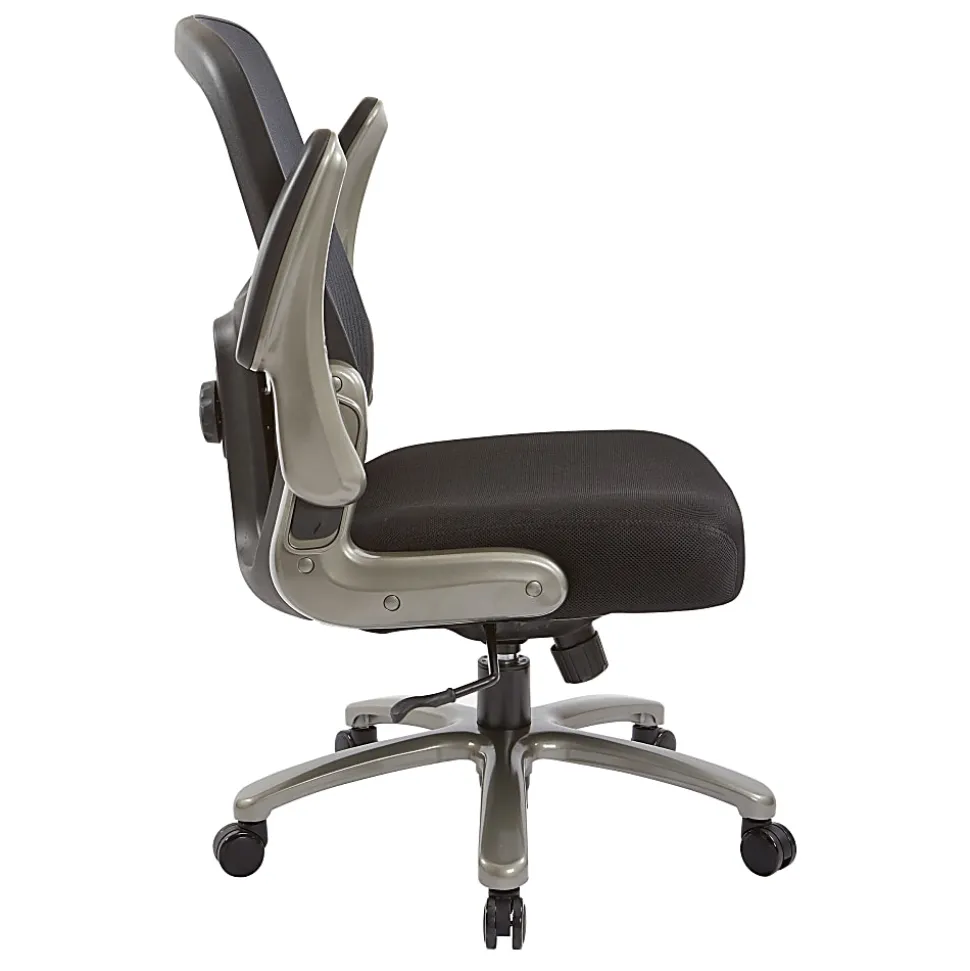 Office Star™ Big And Tall Mesh Mid-Back Managers Chair, Black