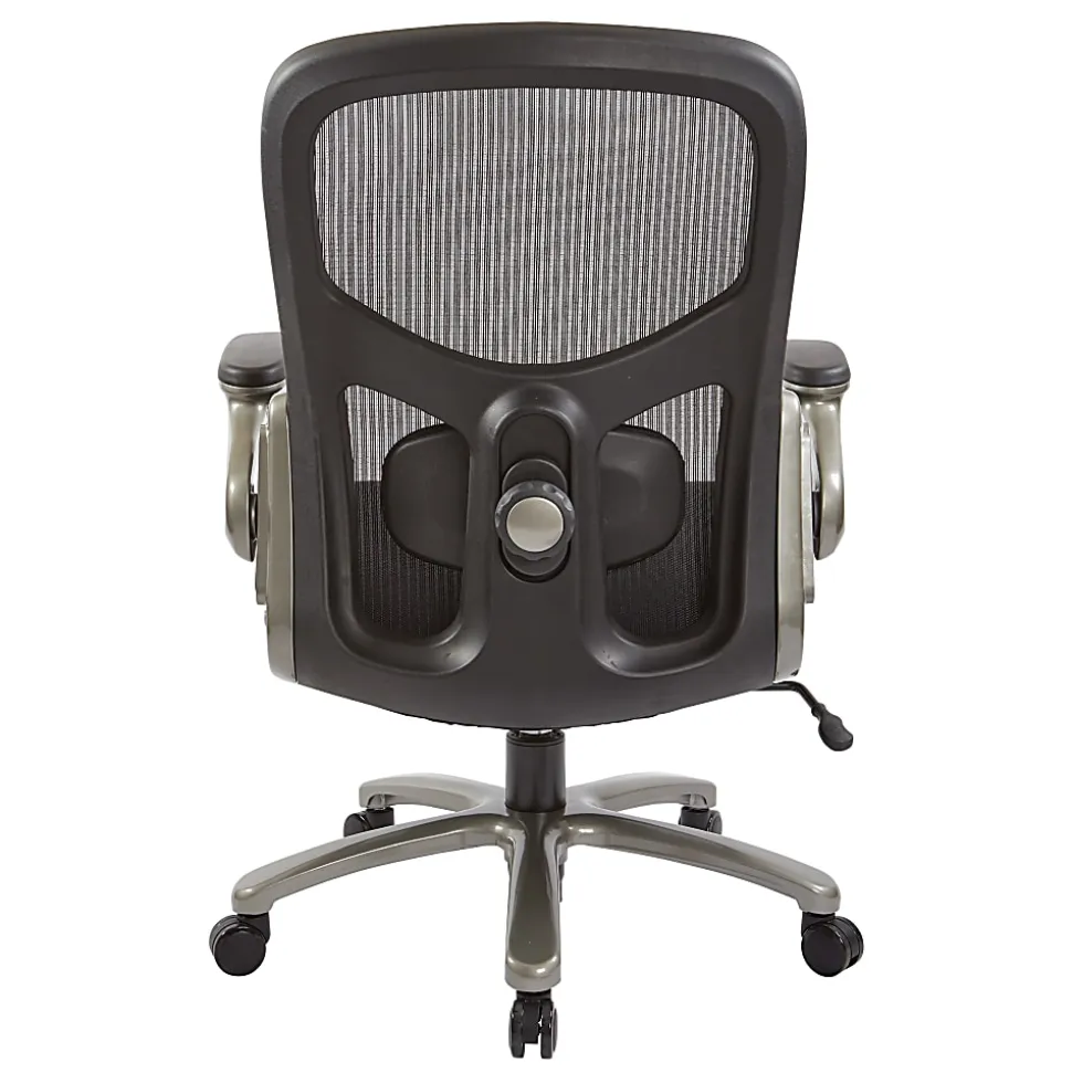 Office Star™ Big And Tall Mesh Mid-Back Managers Chair, Black