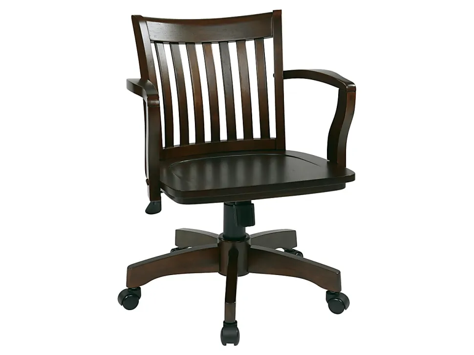 Office Star™ Deluxe Wood Banker's Chair, Espresso