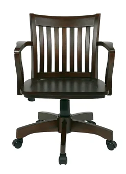Office Star™ Deluxe Wood Banker's Chair, Espresso