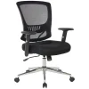 Office Star™ EM Series Ergonomic Mesh Low-Back Task Chair, Black/Silver
