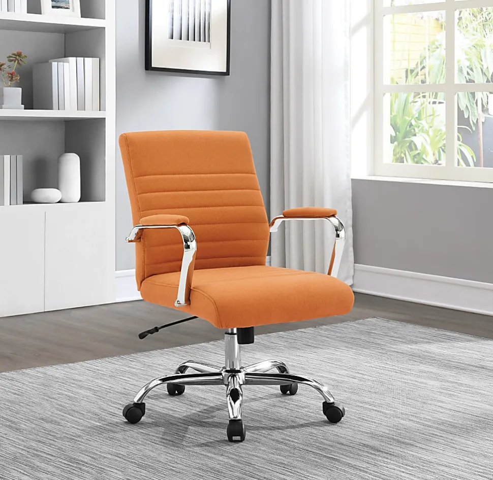 Office Star Ergonomic Fabric Mid-Back Office Task Chair, Nutmeg