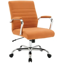 Office Star Ergonomic Fabric Mid-Back Office Task Chair, Nutmeg