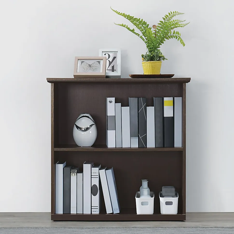 Office Star™ Jefferson 31"H 2-Shelf Bookcase With Lockdowel™ Fastening System, Espresso