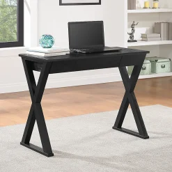 Office Star Marna 40"W Writing Desk With Drawer, Black