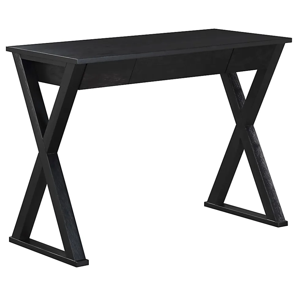 Office Star Marna 40"W Writing Desk With Drawer, Black