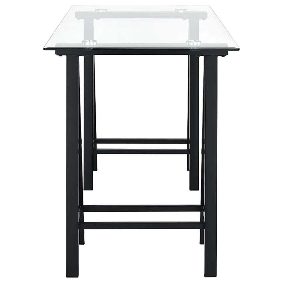 Office Star™ Middleton 47"W Writing Desk, Clear/Black