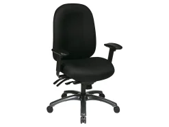 Office Star™ Multi-Function High-Back Fabric Task Chair, Black