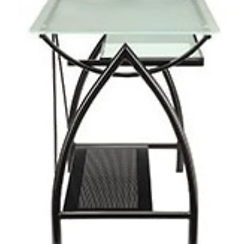 Office Star™ Newport 40"W Computer Desk, Clear/Black